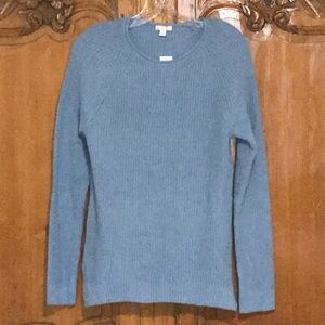 NEW Gap Women’s Ribbed Knit Blue Crew Neck Sweater